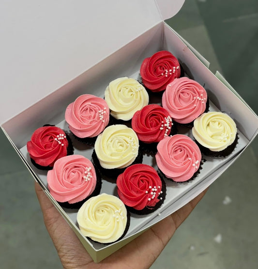 Mini Rosette Cupcakes (Box of 12)