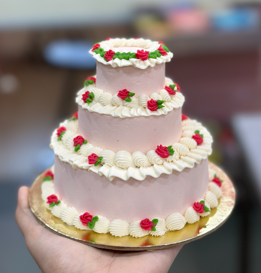 Rosettes Vintage Mini Tier Cake