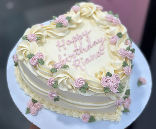 Victorian Mini Rosette Heart Cake
