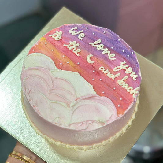 Ombré Sky with Text Cake