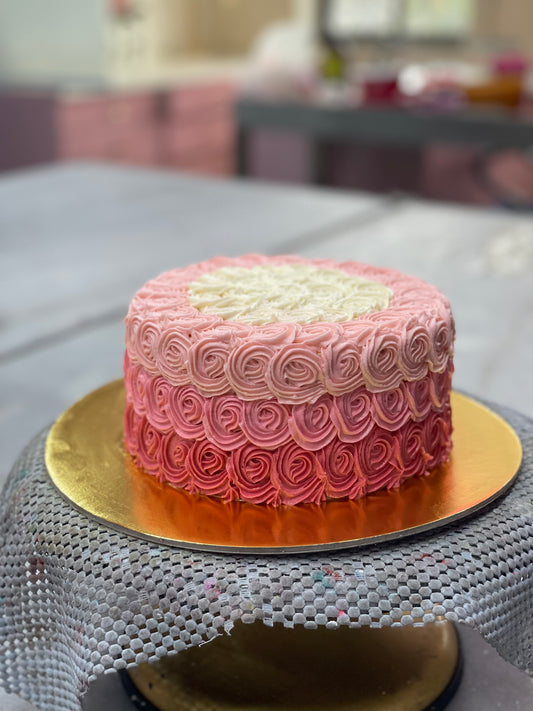 Ombré Rosette Cake