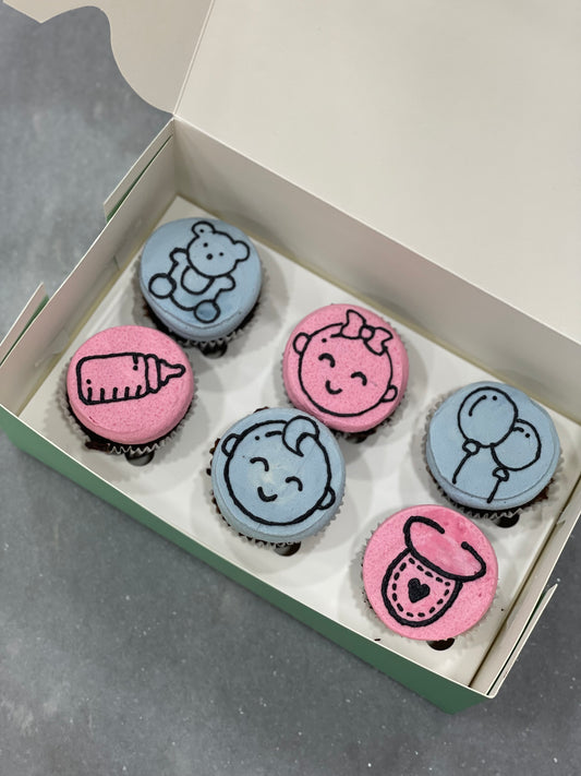 Baby Shower Cupcakes (Box of 6)