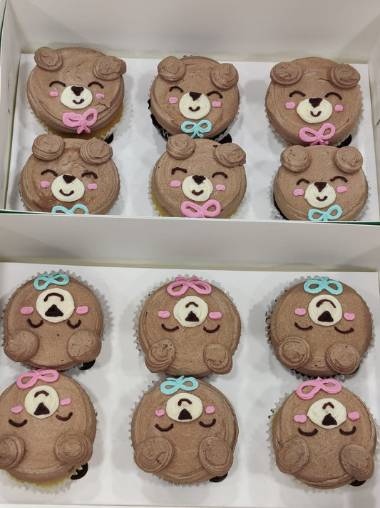 Teddy Cupcakes (Box of 6)