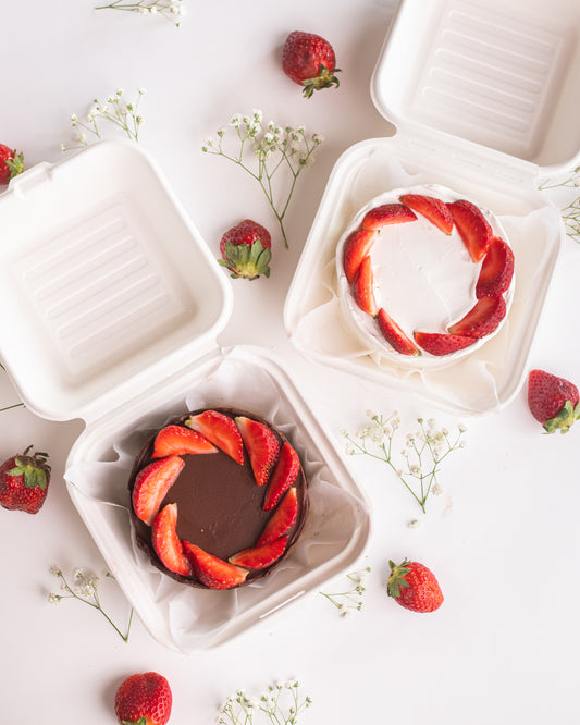 Strawberry and Cream Lunchbox Cake