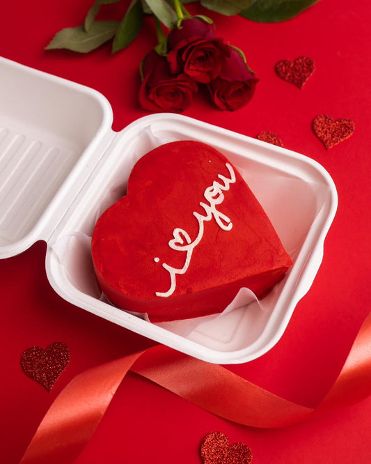 Heart Shaped I Love You Lunchbox Cake