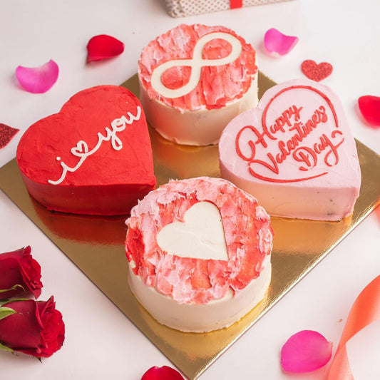 Set of 4 Valentine's Day Lunchbox Cakes